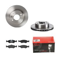 Remmenset, remschijf BREMBO, Remschijftype: Binnen geventileerd, Inbouwplaats: Vooras, u.a. für Ford - thumbnail