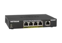 NETGEAR GS305Pv2 Unmanaged Gigabit Ethernet (10/100/1000) Power over Ethernet (PoE) Zwart - thumbnail