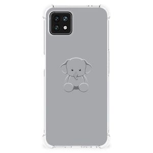 OPPO A53 5G | A73 5G Stevig Bumper Hoesje Grijs Baby Olifant