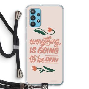 Optimistic flower girl: Samsung Galaxy A32 4G Transparant Hoesje met koord