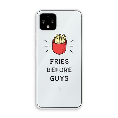 Fries before guys: Pixel 4 Transparant Hoesje
