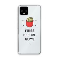Fries before guys: Pixel 4 Transparant Hoesje