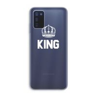 King zwart: Samsung Galaxy A03s Transparant Hoesje
