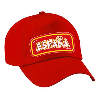 Verkleed feest pet - rood - Spanje - landen thema - zonneklep pet - volwassenen