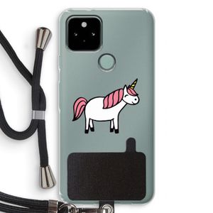 Eenhoorn: Pixel 5 Transparant Hoesje met koord