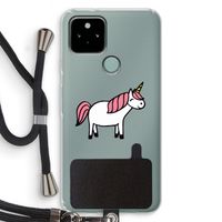 Eenhoorn: Pixel 5 Transparant Hoesje met koord