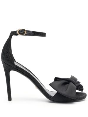 Stuart Weitzman sandales Nudist Curve Loveknot 100 mm - Noir
