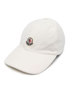 Moncler casquette en coton à logo appliqué - Tons neutres