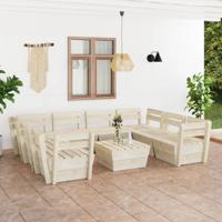 9-delige Loungeset pallet geïmpregneerd vurenhout