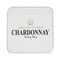 Onderzetter Chardonnay wit, set van 6