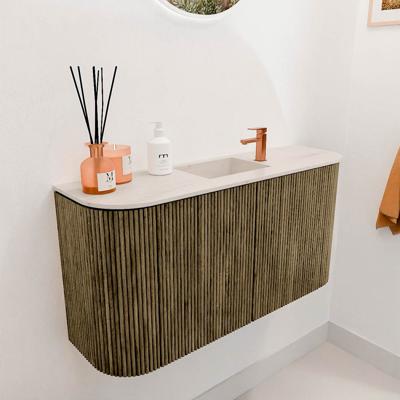 Toiletmeubel Mondiaz Joya Dlux | 83.2 cm | Meubelkleur Dusk | Faye wastafel Meli Wasbak Midden | 1 kraangat