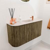 Toiletmeubel Mondiaz Joya Dlux | 83.2 cm | Meubelkleur Dusk | Faye wastafel Meli Wasbak Midden | 1 kraangat