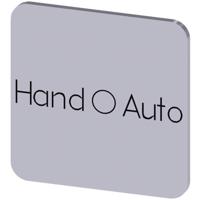 Siemens 3SU1900-0AF81-0DD0 3SU19000AF810DD0 Vierkant (b x h) 22 mm x 22 mm Hand/0/Auto Zilver, Zwart 10 stuk(s)