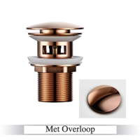 LuxDrain Pop-Up Afvoerplug - Stijlvolle Wastafel Stopper in Zwart, Goud en Rosé