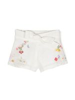 Lapin House short en lin à fleurs - Blanc - thumbnail