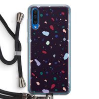 Dark Rounded Terrazzo: Samsung Galaxy A50 Transparant Hoesje met koord Dark Rounded Terrazzo: Samsung Galaxy A50 Transparant Hoesje met koord