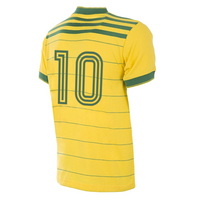 Brazilië Retro Voetbalshirt 1984 + Nummer 10 - thumbnail