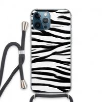 Zebra pattern: iPhone 13 Pro Max Transparant Hoesje met koord