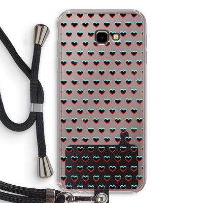 Hartjes: Samsung Galaxy J4 Plus Transparant Hoesje met koord