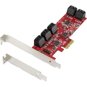 Renkforce RF-2748532 10 poorten SATA-controller PCIe x4 Geschikt voor: SATA SSD Incl. Low-Profile slotplaat