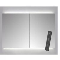 Spiegelkast Sanicare Qlassics Ambiance 80x60 cm Met Dubbelzijdige Spiegeldeuren, LED Verlichting En Afstandsbediening Grey Wood Sanicare - thumbnail