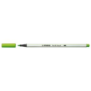 STABILO Pen 68 brush, premium brush viltstift, loof groen, per stuk