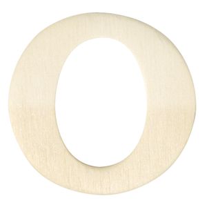 Houten letter O 4 cm