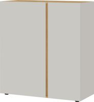 Opbergkast Mesa M 103 cm hoog in Cashmere met navarra eiken - thumbnail