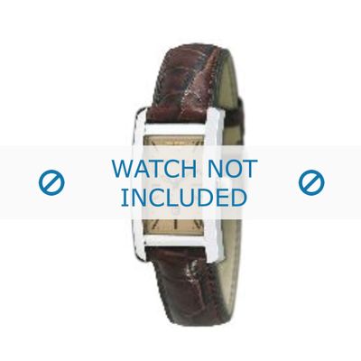 Armani horlogeband AR-0125 Croco leder Bruin 18mm