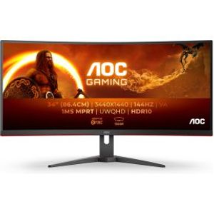 AOC GAMING CU34G2XE/BK 34 Wide Quad HD 144Hz Curved VA Monitor