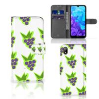 Huawei Y5 (2019) | Book Cover | Druiven | Portemonnee hoesje Huawei Y5 (2019) | Book Cover | Druiven | Portemonnee hoesje