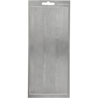 Stickers, randen, vel 10x23 cm, zilver, 1 vel
