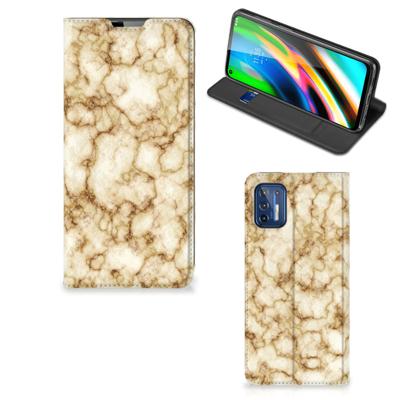 Motorola Moto G9 Plus | Standcase | Marmer Goud