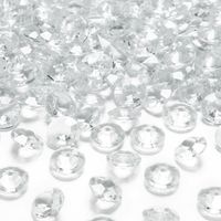 Hobby/decoratie nep diamantjes/steentjes - 50x - transparant - D1,2 x H0,7 cm - thumbnail