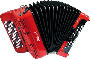 Roland FR-1xb Knopaccordeon 72 knoppen 62 knoppen 14 W Rood