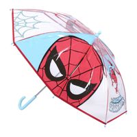 Spiderman paraplu - rood - D66 cm - voor kinderen - regen accessoires - thumbnail