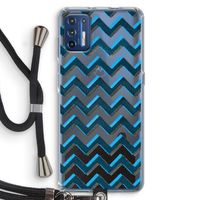 Onderbroken lijn: Motorola Moto G9 Plus Transparant Hoesje met koord