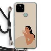 Fresh coffee: Pixel 5 Transparant Hoesje met koord
