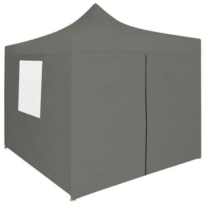 VidaXL Vouwtent pop-up met 4 zijwanden 3x3 m antraciet