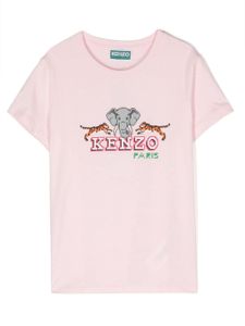 Kenzo Kids t-shirt Jungle Game Animals - Rose