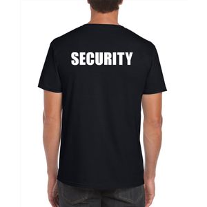 Security tekst grote maten t-shirt zwart heren