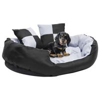 VidaXL Hondenkussen omkeerbaar en wasbaar 85x70x20 cm grijs en zwart