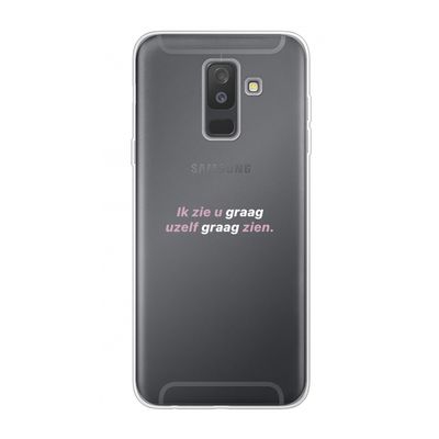 uzelf graag zien: Samsung Galaxy A6 Plus (2018) Transparant Hoesje