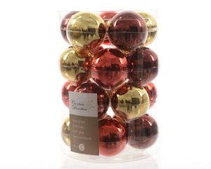 Kerstbal glas Classic twist 60mm assortie - KSD