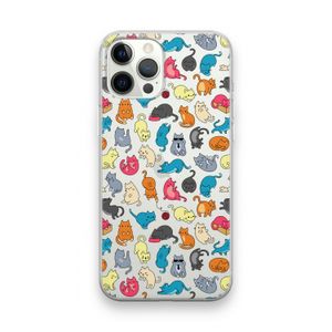 Kleurrijke katten: iPhone 12 Pro Max Transparant Hoesje