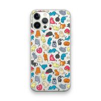 Kleurrijke katten: iPhone 12 Pro Max Transparant Hoesje