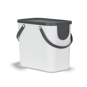 Rotho albula afvalscheidingsprullenbak 25l mistletoe wit