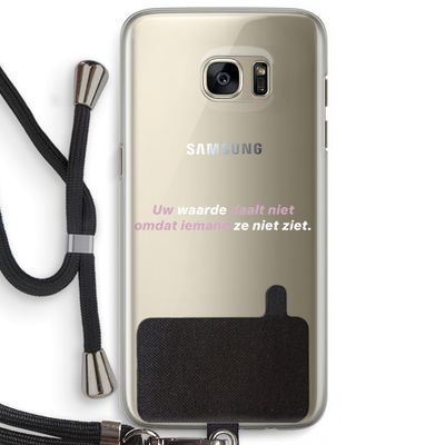 uw waarde daalt niet: Samsung Galaxy S7 Edge Transparant Hoesje met koord