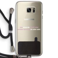 uw waarde daalt niet: Samsung Galaxy S7 Edge Transparant Hoesje met koord