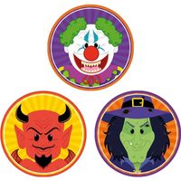 30x Feest onderzetters/bierviltjes Satan/duivel/lucifer/heks/horror clown   - - thumbnail